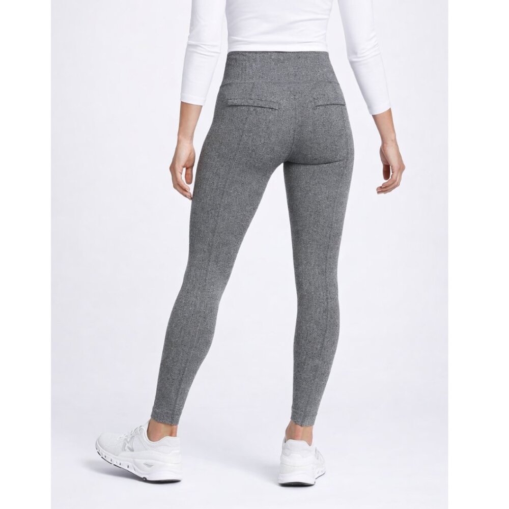 Athleta Delancey Herringbone Tights Women's XS Black Grey Cropped Stretch Travel